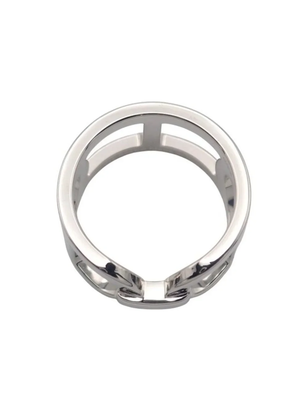 Hermes Ever Chaine D'Ancre 49 Ring 925 Sterling Silver with Simple Box